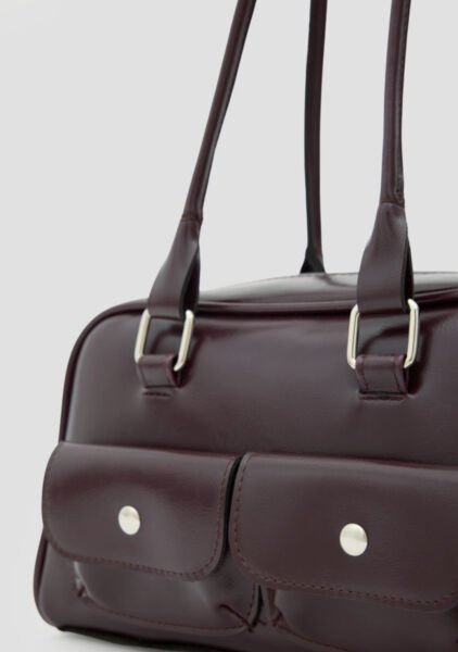 Retro Baget Çanta Mürdüm