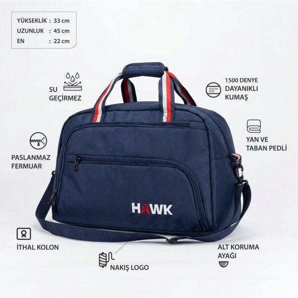 Unisex Çok Gözlü El Omuz Valiz Seyahat Çantası Spor Gym Valiz Çok Amaçlı Çanta Lacivert