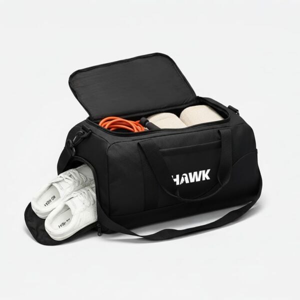 Spor Ayakkabı Gözlü Gym Fıtness Valiz Seyahat Çok Amaçlı El Ve Omuz Valizi Siyah