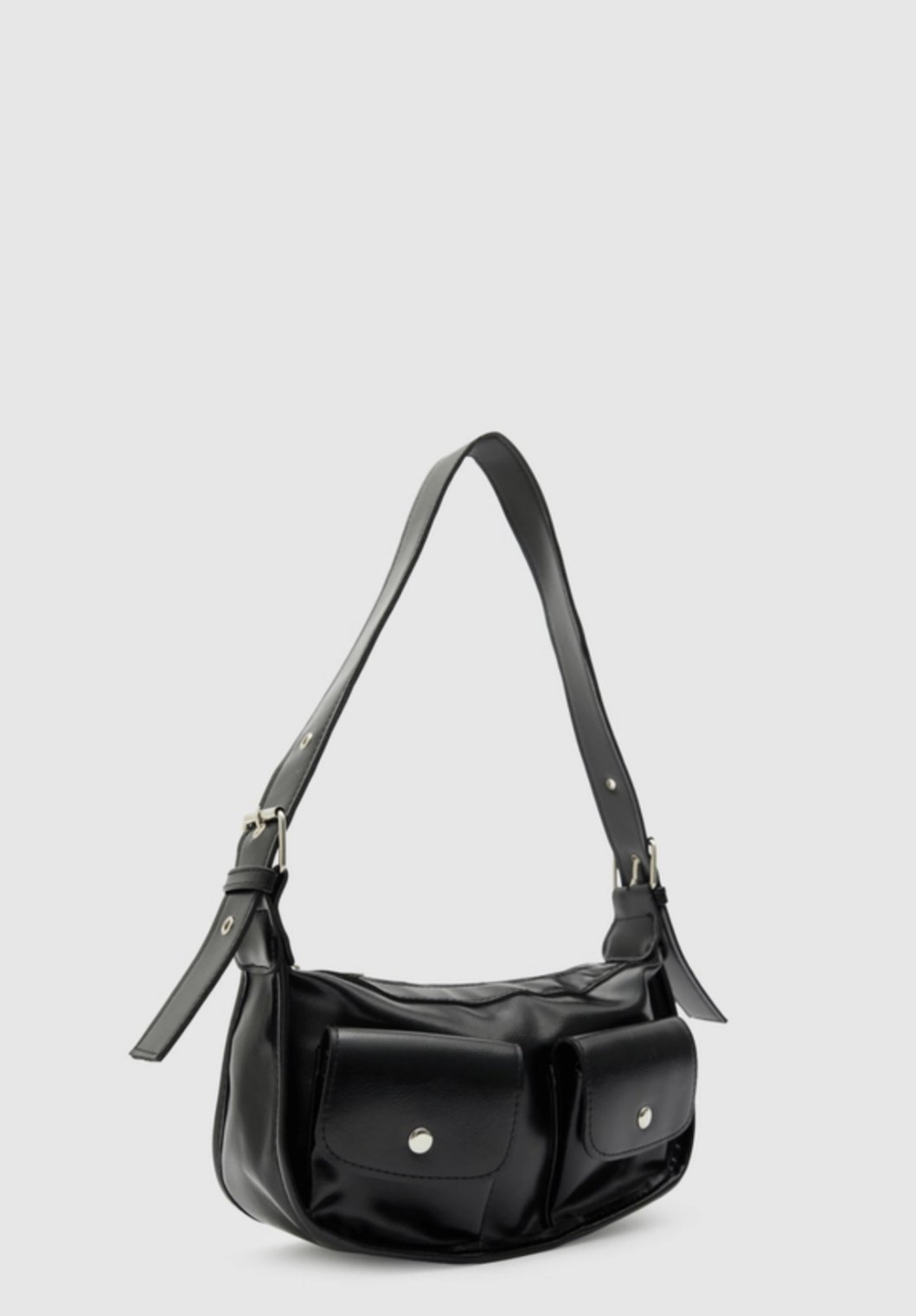 Vintage Baget Çanta Siyah