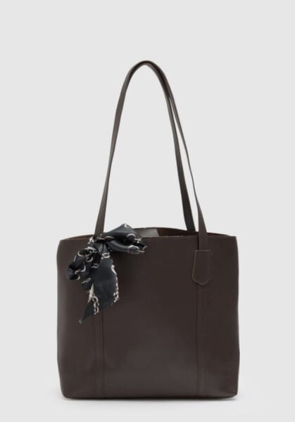 Fularlı Omuz Çantası Kahve