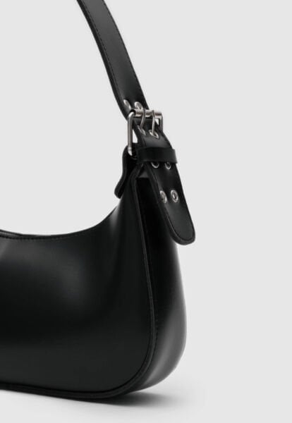 Oval Baget Çanta Siyah