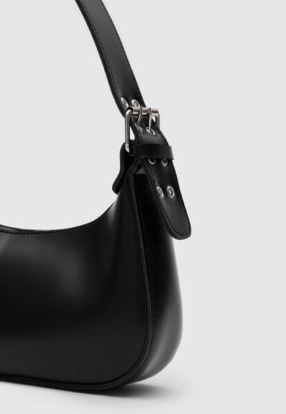 Oval Baget Çanta Siyah