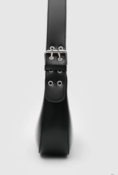 Oval Baget Çanta Siyah