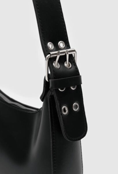 Oval Baget Çanta Siyah