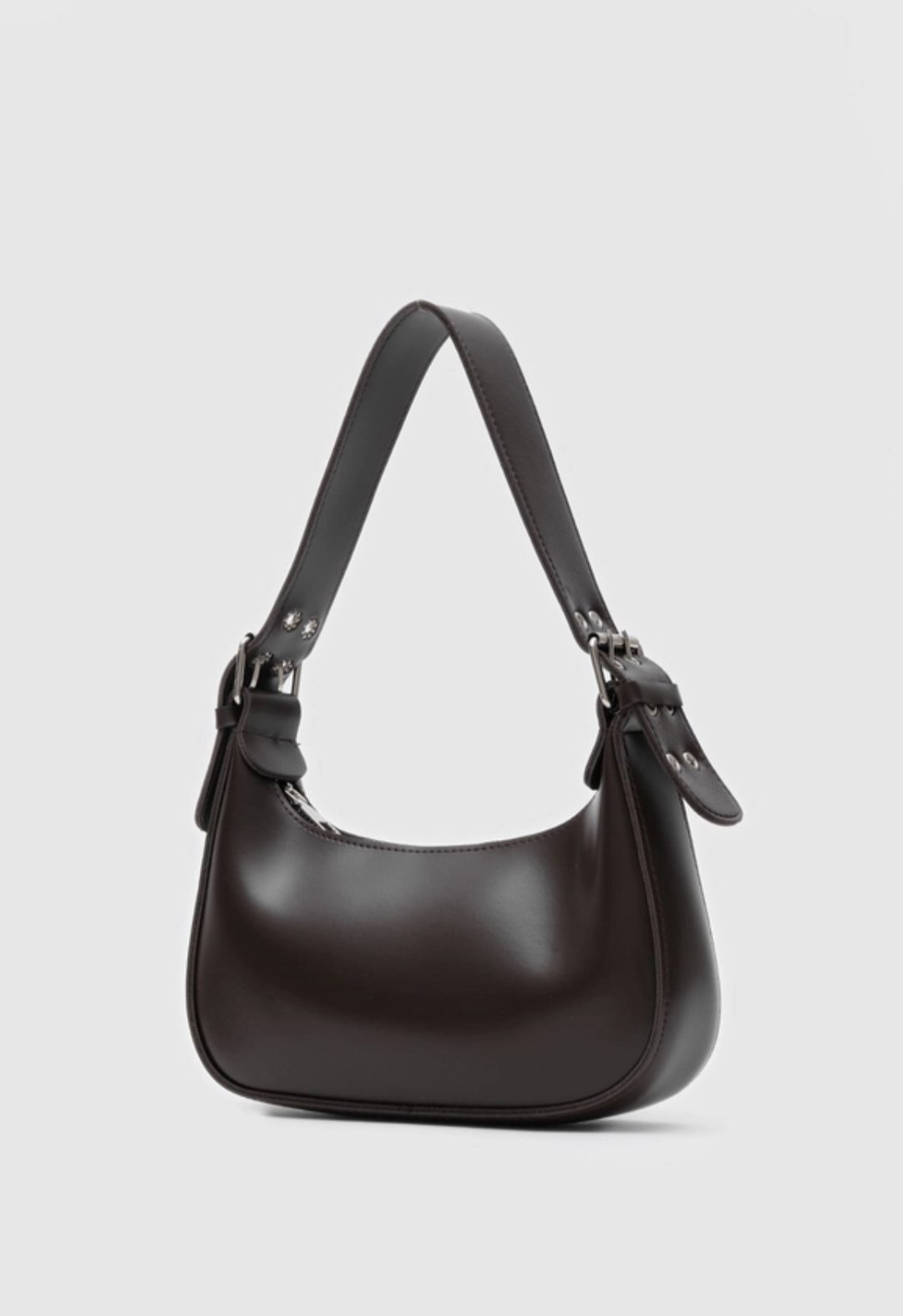 Oval Baget Çanta Kahve