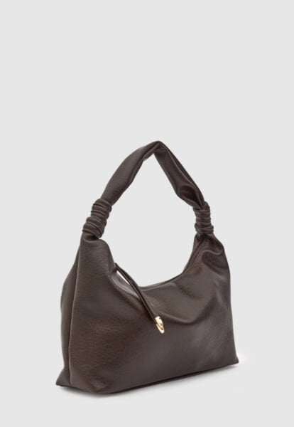 Oval Omuz Çantası Kahve