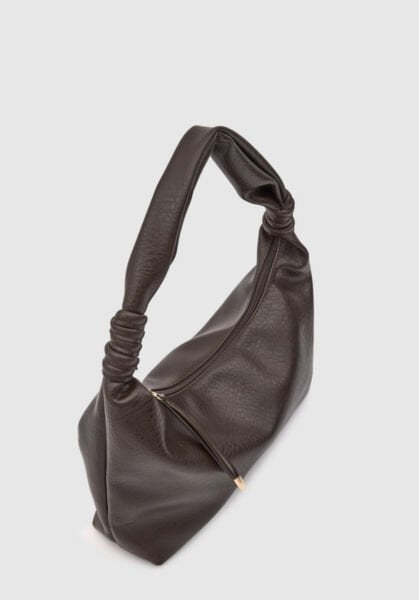 Oval Omuz Çantası Kahve