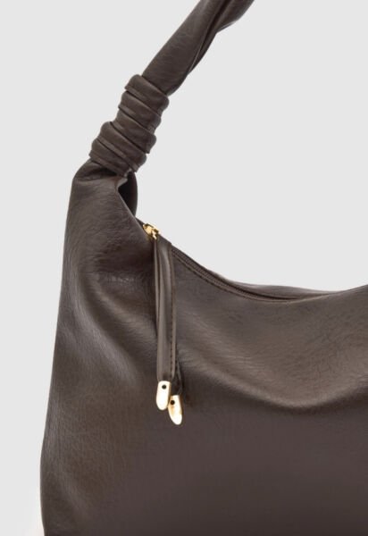 Oval Omuz Çantası Kahve