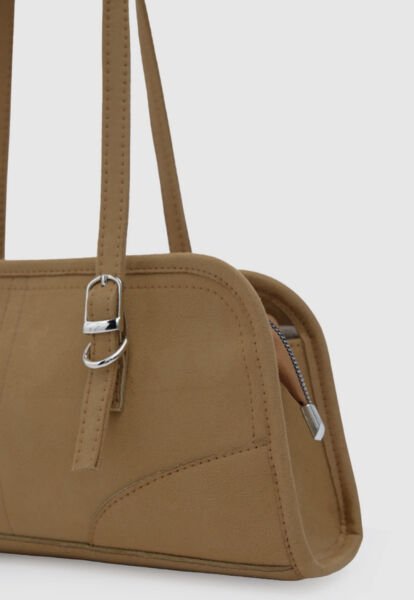 Süet Baget Çanta Taba