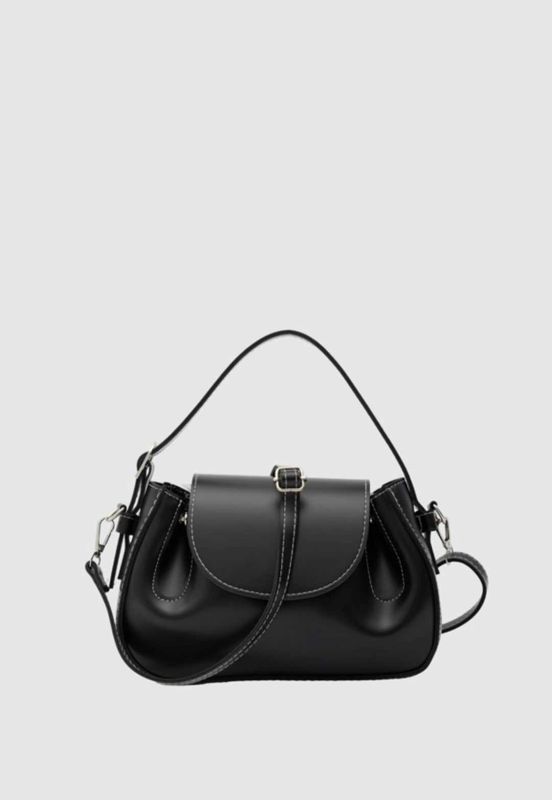 Oval Çapraz Çanta Siyah