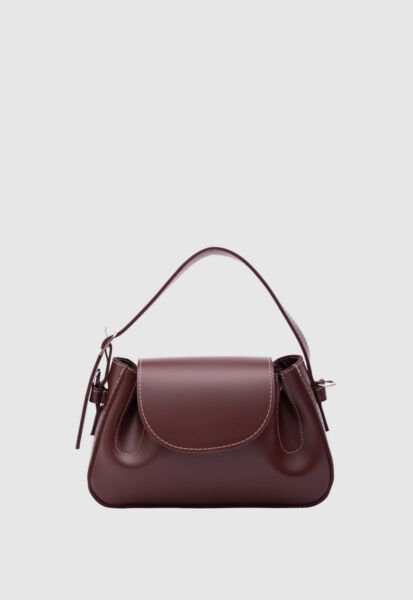 Oval Çapraz Çanta Bordo