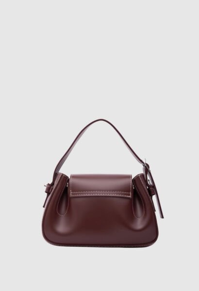 Oval Çapraz Çanta Bordo