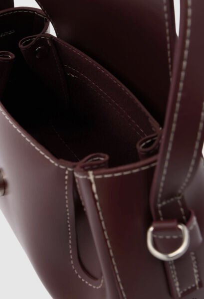 Oval Çapraz Çanta Bordo