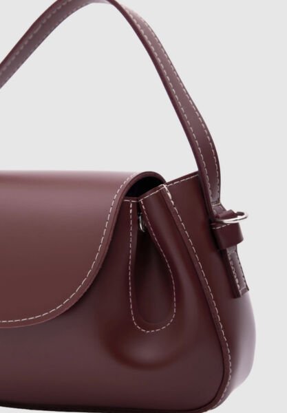 Oval Çapraz Çanta Bordo
