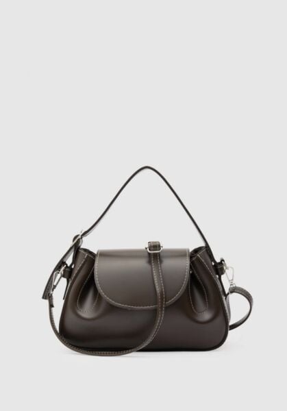 Oval Çapraz Çanta Kahve