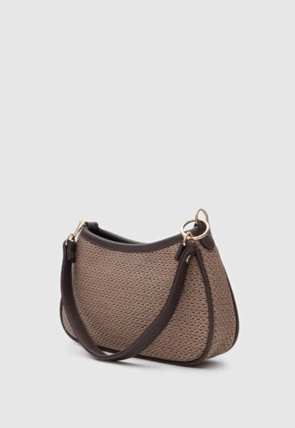 Hasır Görünümlü Baget Ve Çapraz Çanta Vizon