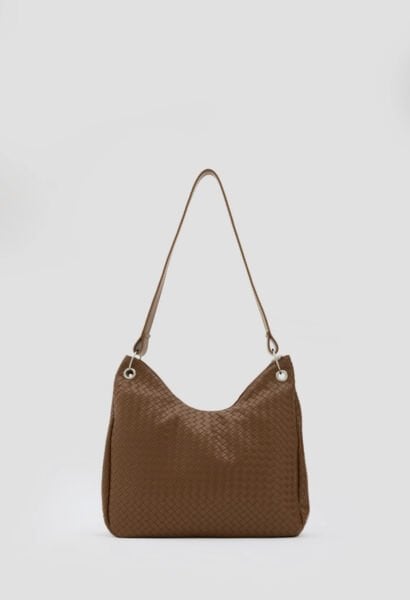 Örgülü Omuz Çantası Taba