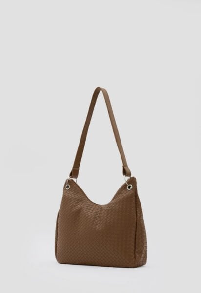 Örgülü Omuz Çantası Taba