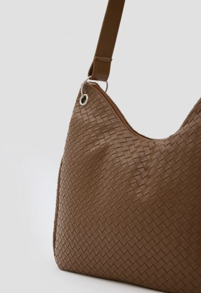 Örgülü Omuz Çantası Taba