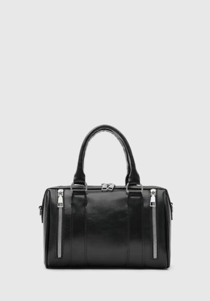 Fermuar Detaylı El Ve Çapraz Çanta Siyah