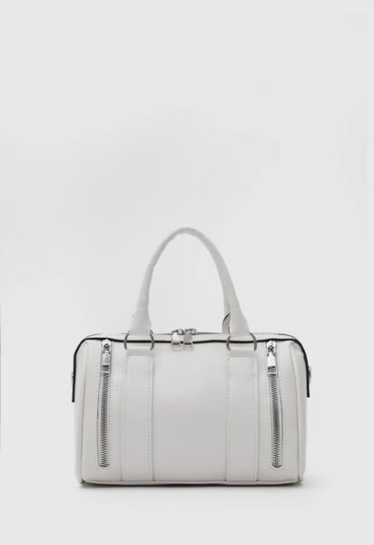 Fermuar Detaylı El Ve Çapraz Çanta Krem