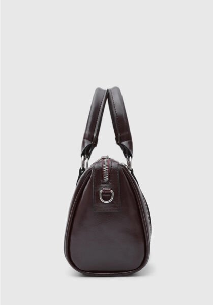 Fermuar Detaylı El Ve Çapraz Çanta Mürdüm