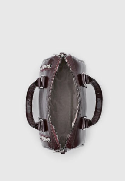 Fermuar Detaylı El Ve Çapraz Çanta Mürdüm