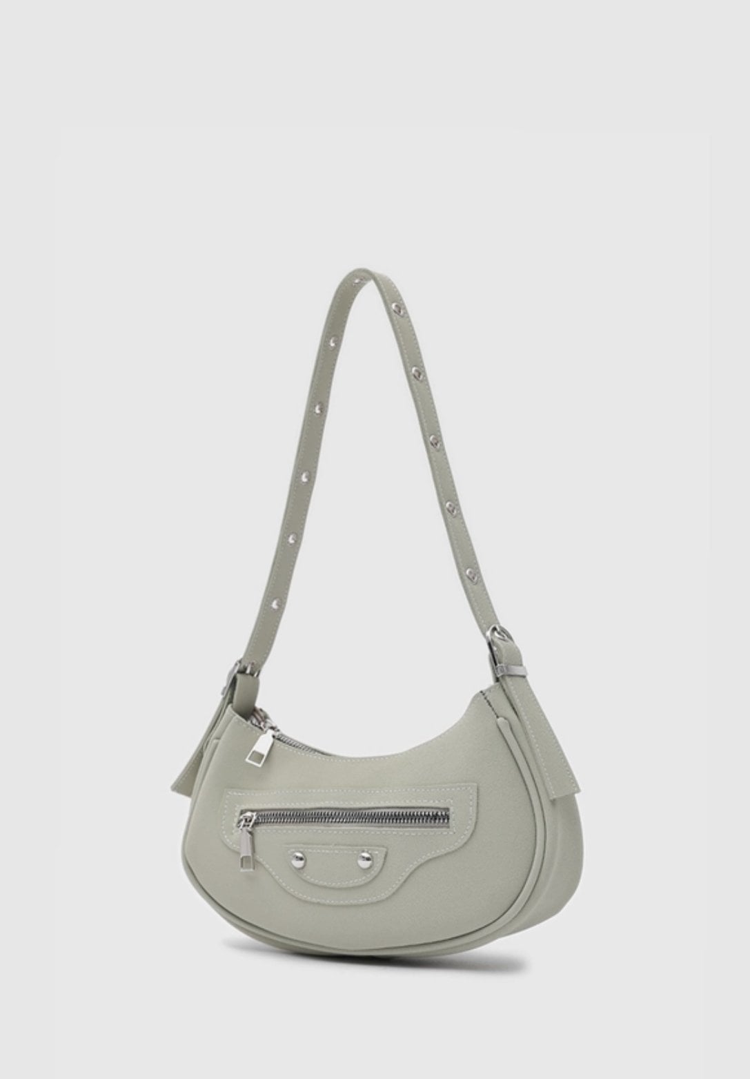 90’s Retro Baget Çanta Mint Yeşili