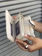 Çok Gözlü Kadın Cüzdanı Krem