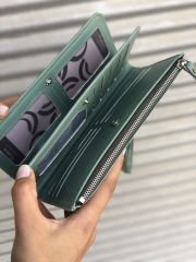 Çok Gözlü Bilek Askılı Kadın Cüzdanı Yeşil