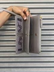 Çok Gözlü Bilek Askılı Kadın Cüzdanı Gri