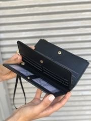 Çok Gözlü Bilek Askılı Kadın Cüzdanı Siyah