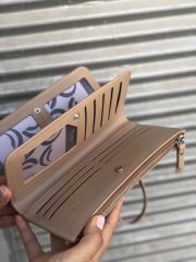 Çok Gözlü Bilek Askılı Kadın Cüzdanı Camel