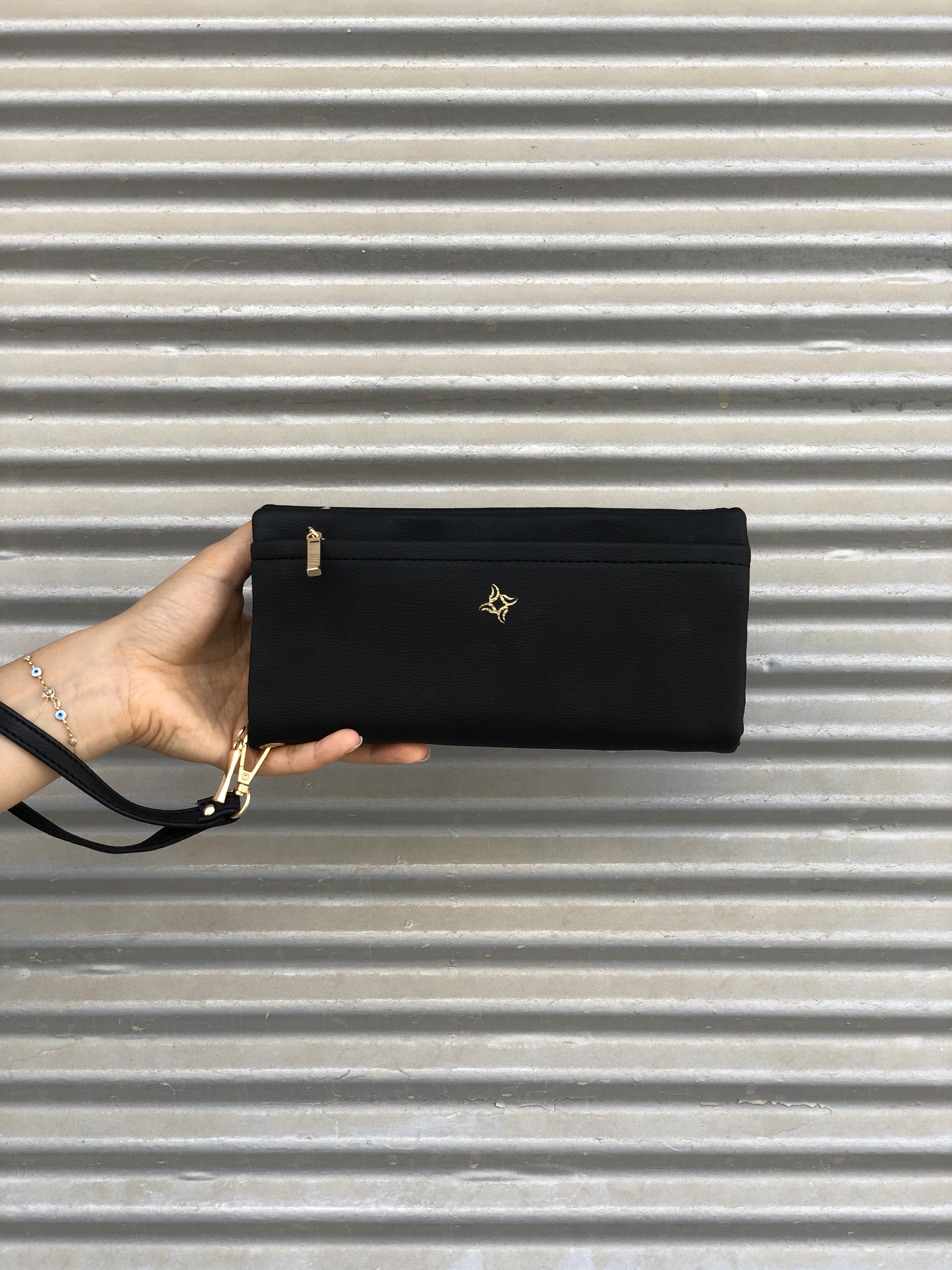 Bol Fermuarlı Kadın Cüzdanı Siyah