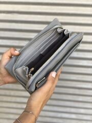 Bol Fermuarlı Kadın Cüzdanı Gri