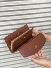 Önü Cep Detaylı Kadın Cüzdanı Taba