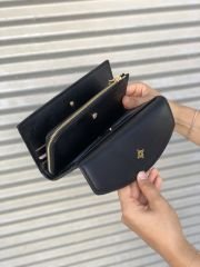 Önü Cep Detaylı Kadın Cüzdanı Siyah