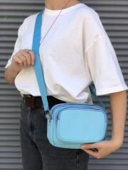 Mavi Paraşüt Kumaş Çapraz Çanta