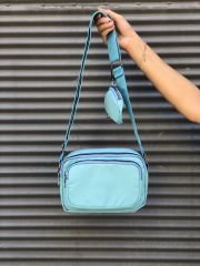 Mavi Paraşüt Kumaş Çapraz Çanta