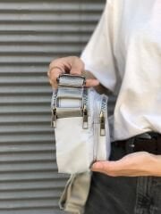 Gri Paraşüt Kumaş Çapraz Çanta