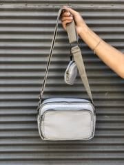 Gri Paraşüt Kumaş Çapraz Çanta