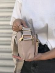 Bej Paraşüt Kumaş Çapraz Çanta