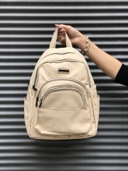 Bol Gözlü Kadın Sırt Çantası Krem