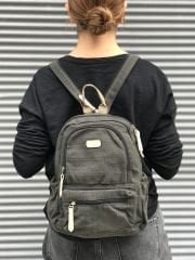 Organik Kanvas Kumaş Sırt Çantası Yeşil