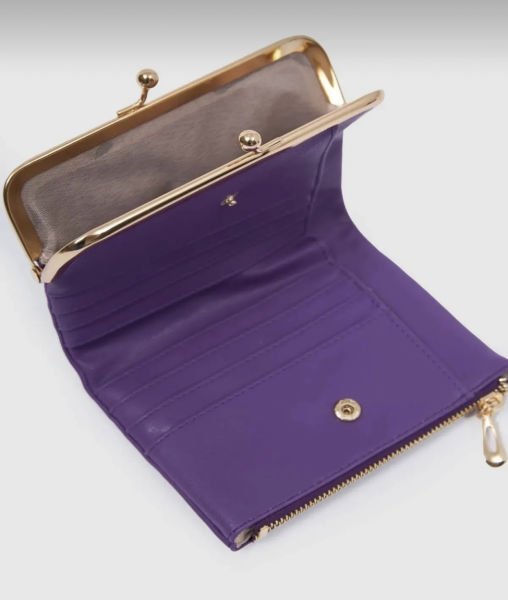 Burslu Kadın Cüzdanı Mor