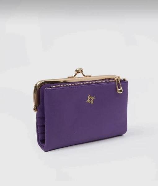 Burslu Kadın Cüzdanı Mor