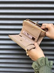 Burslu Kadın Cüzdanı Bej