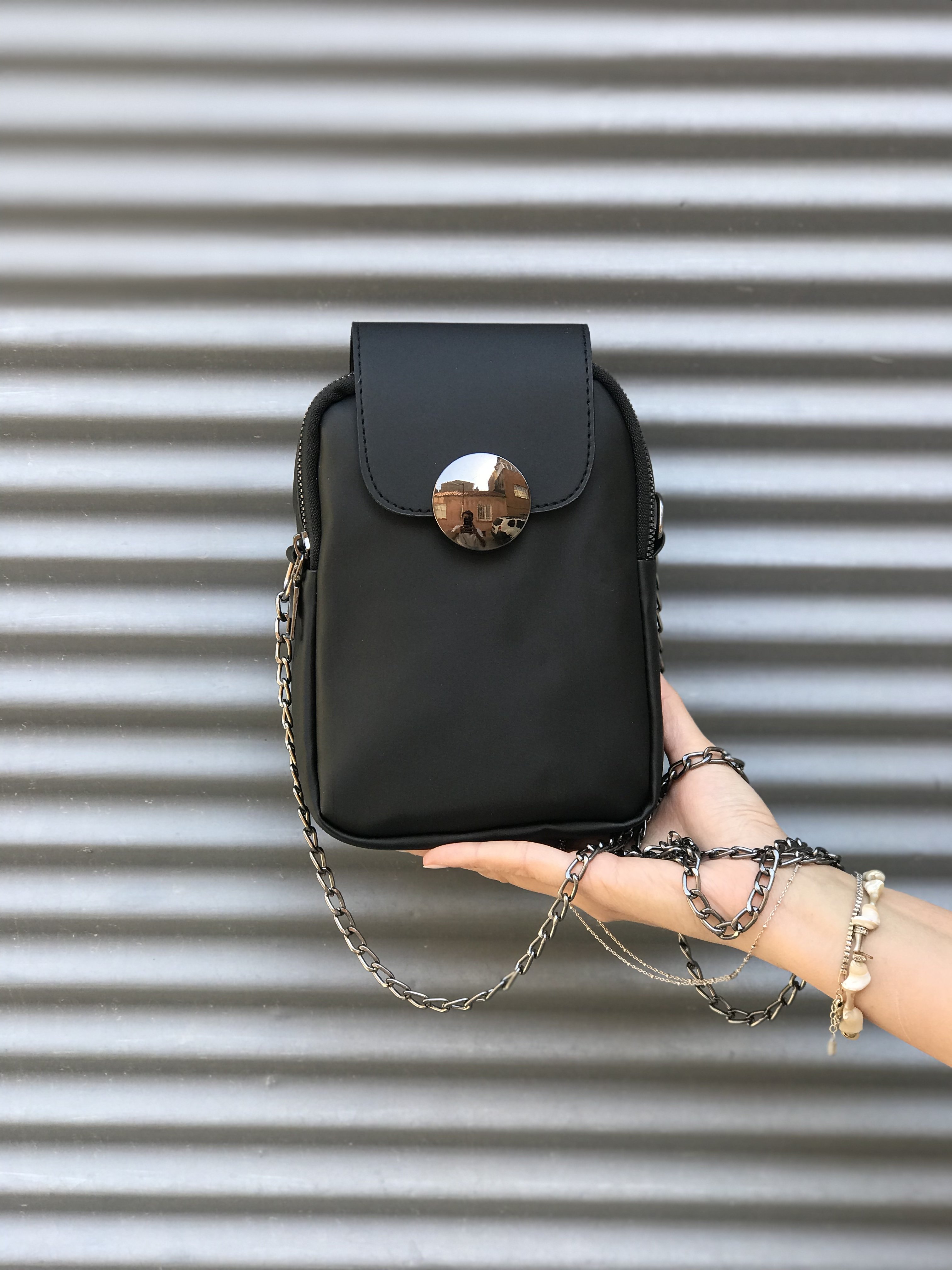 Telefon Ve Omuz Çantası Siyah