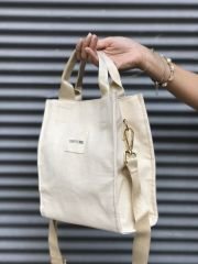 Organik Kanvas Kumaş Kadın Omuz Çantası